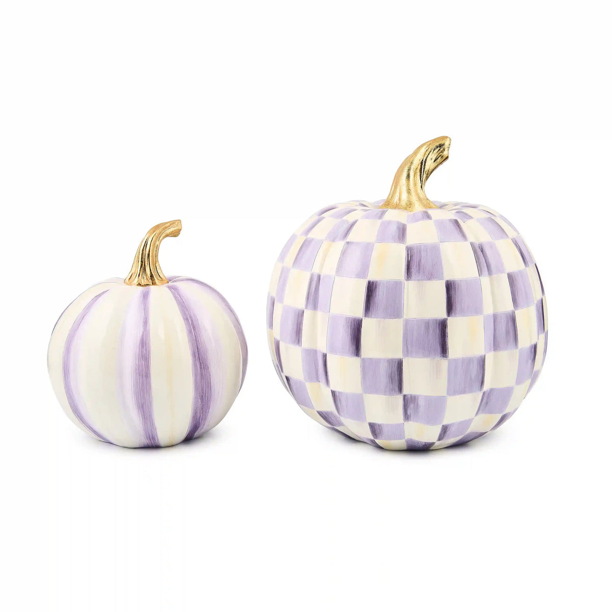 Classic Courtly Stripe Small & Check Medium Pumpkin Set