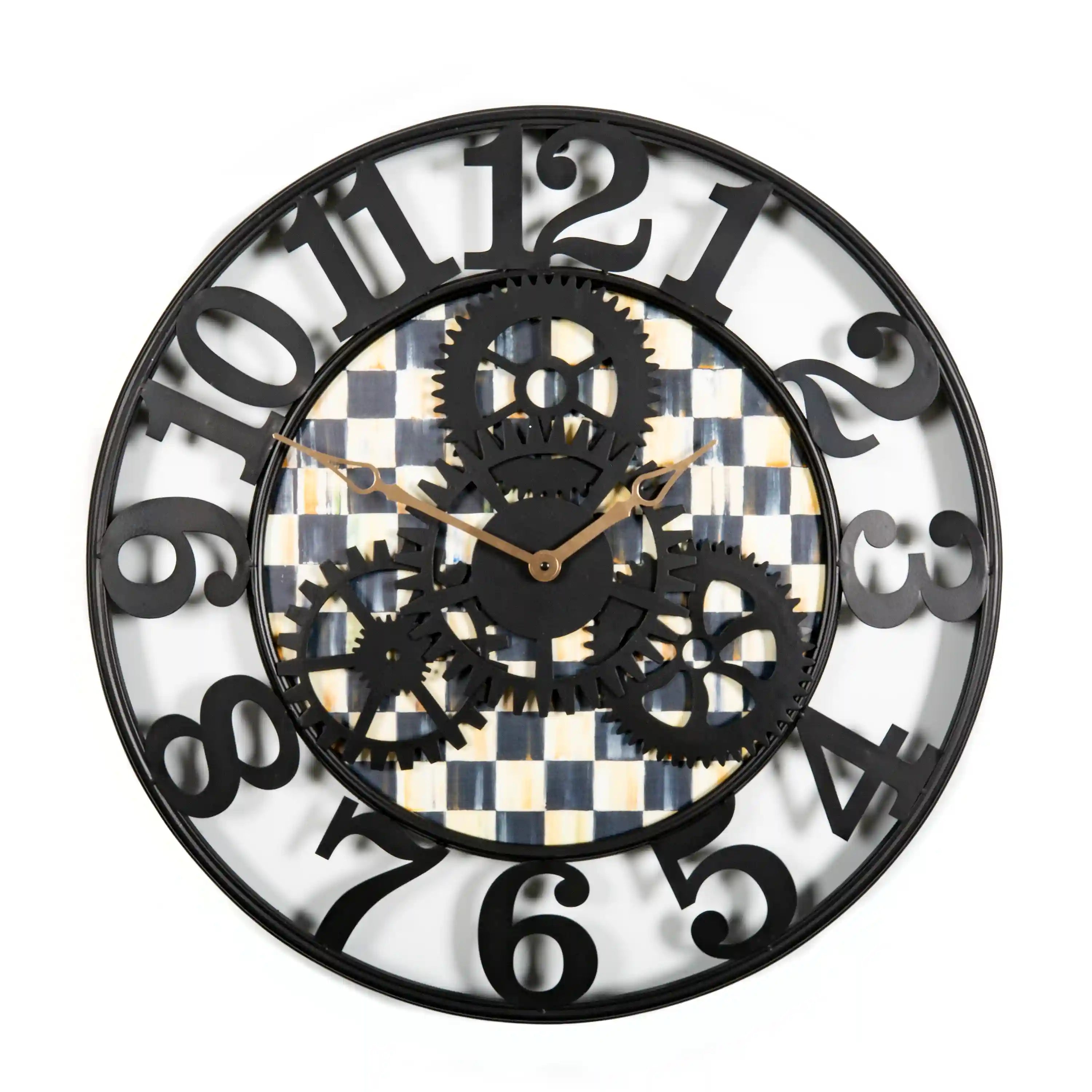 Courtly Check Small Farmhouse Wall Clock