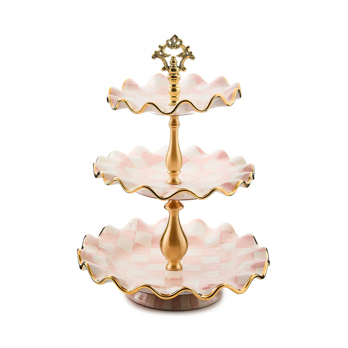 Courtly Check Ceramic Three Tier Sweet Stand
