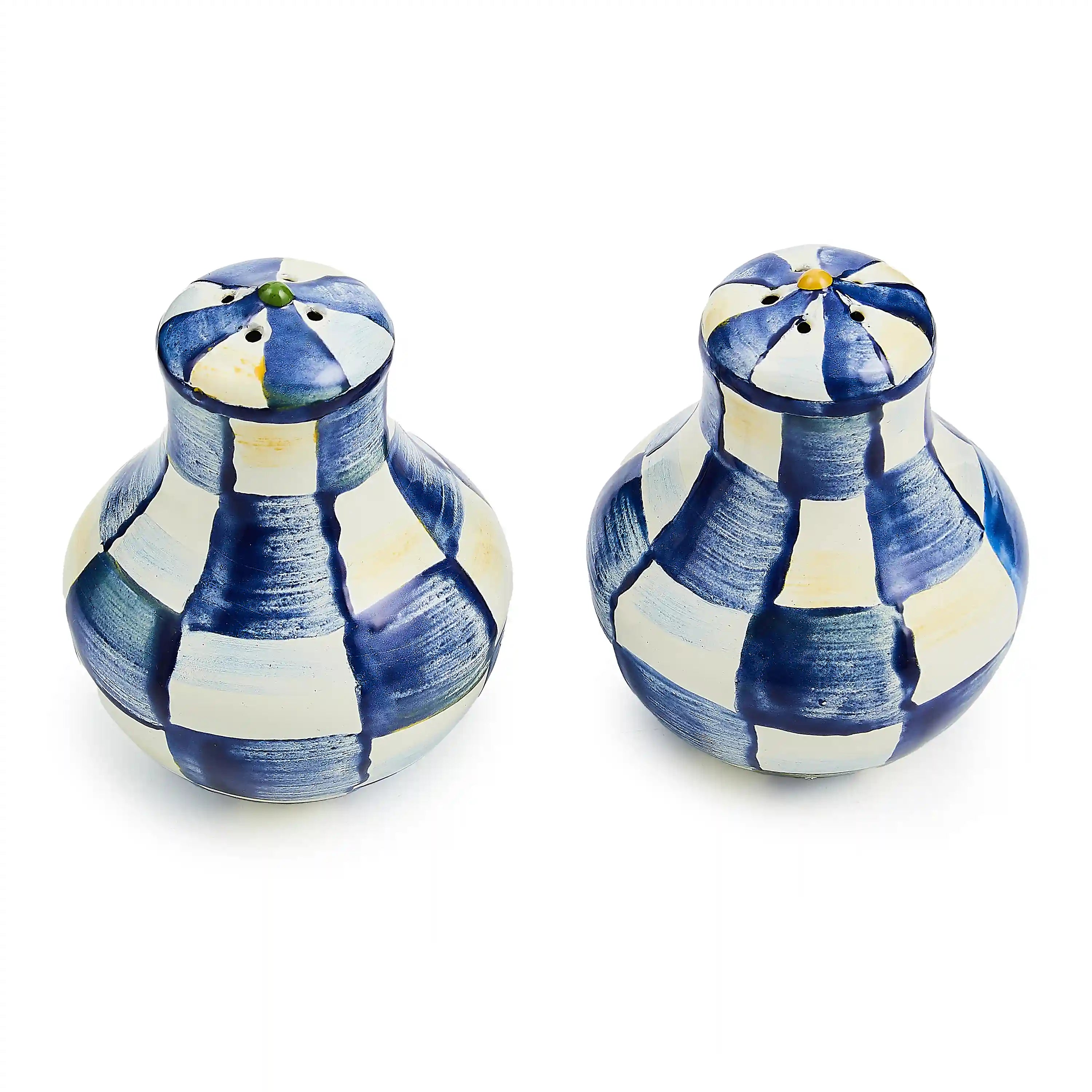 Royal Check Large Salt & Pepper Shakers