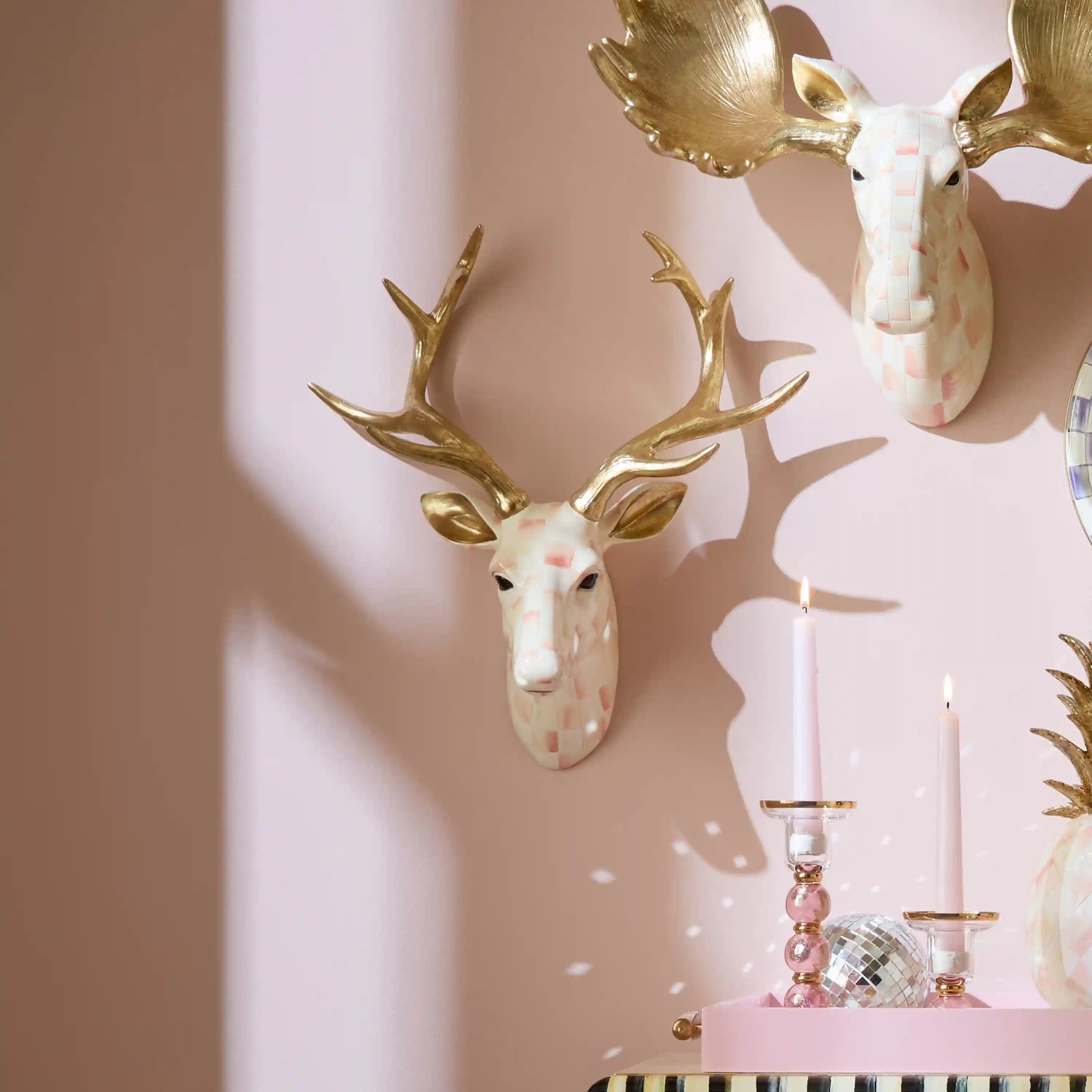 Rosy Check Small Deer Wall Decor
