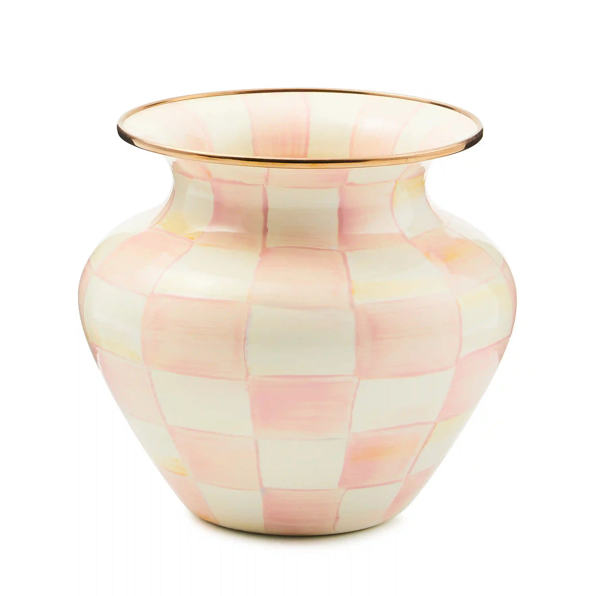 Emerald Check Large Vase