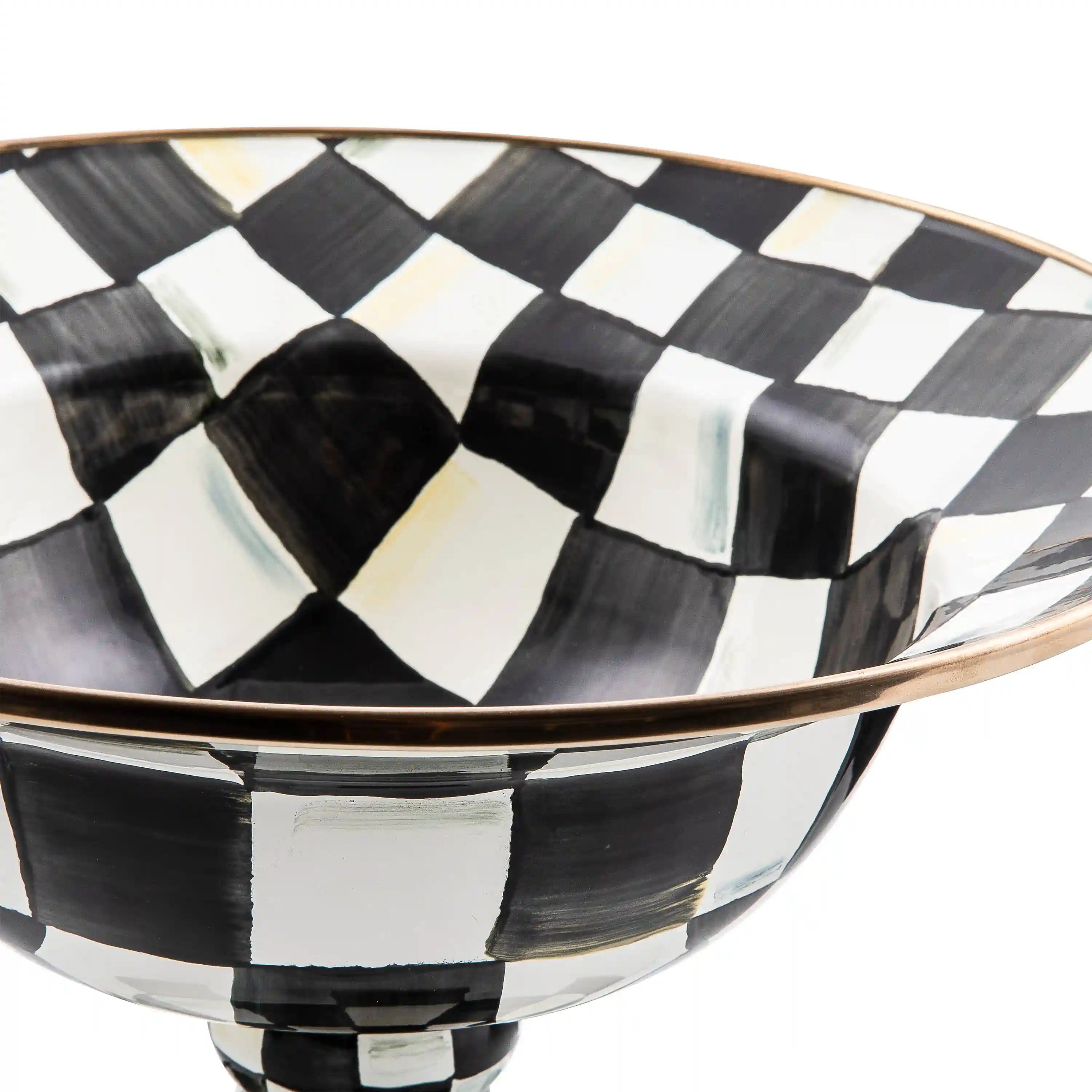 Mocha Check Small Compote