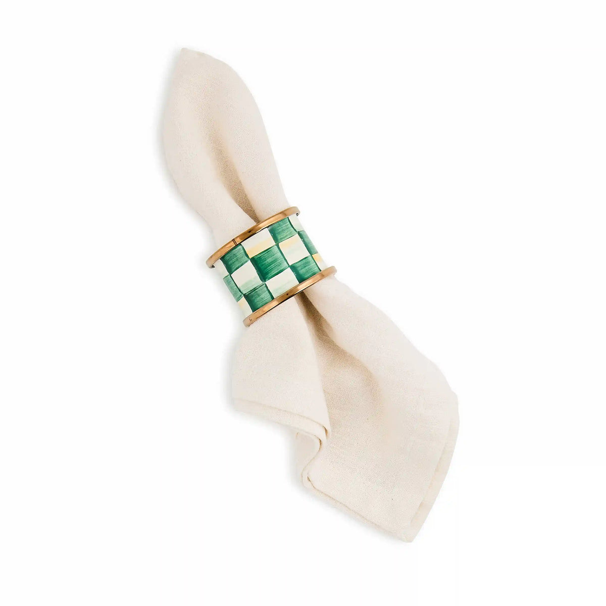 Courtly Check Napkin Rings, Set of 4