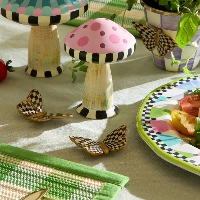 Courtly Check Butterfly Magnets, Set of 3