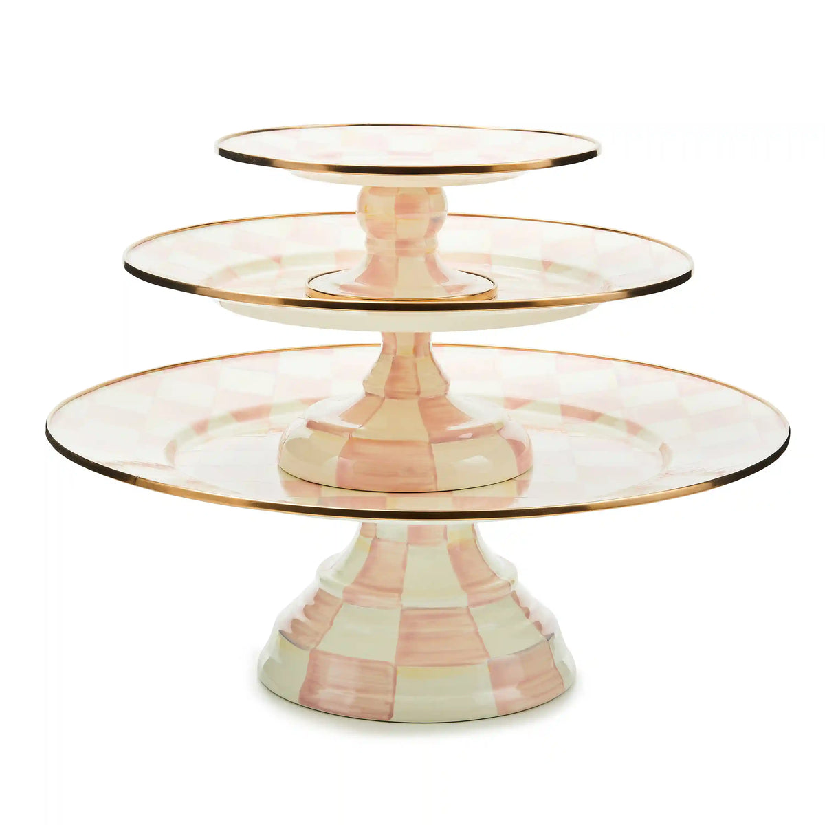 Sky Check Mini Pedestal Platter