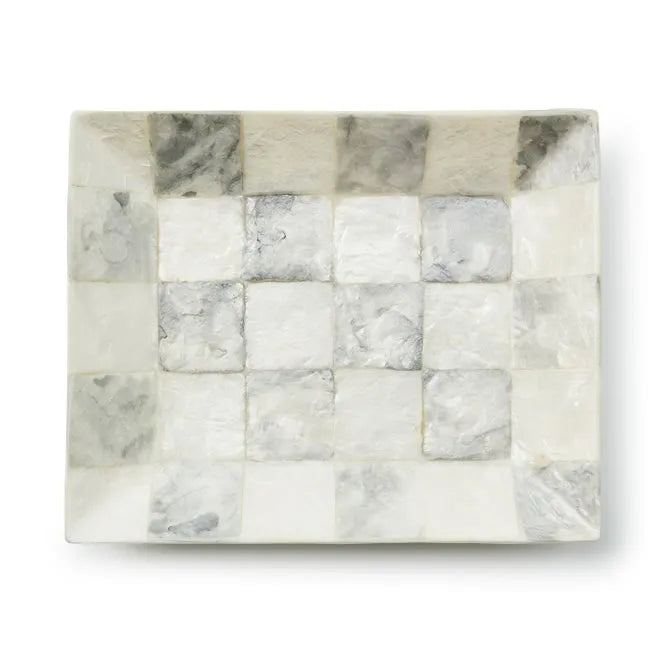Sterling Check Capiz Soap Dish