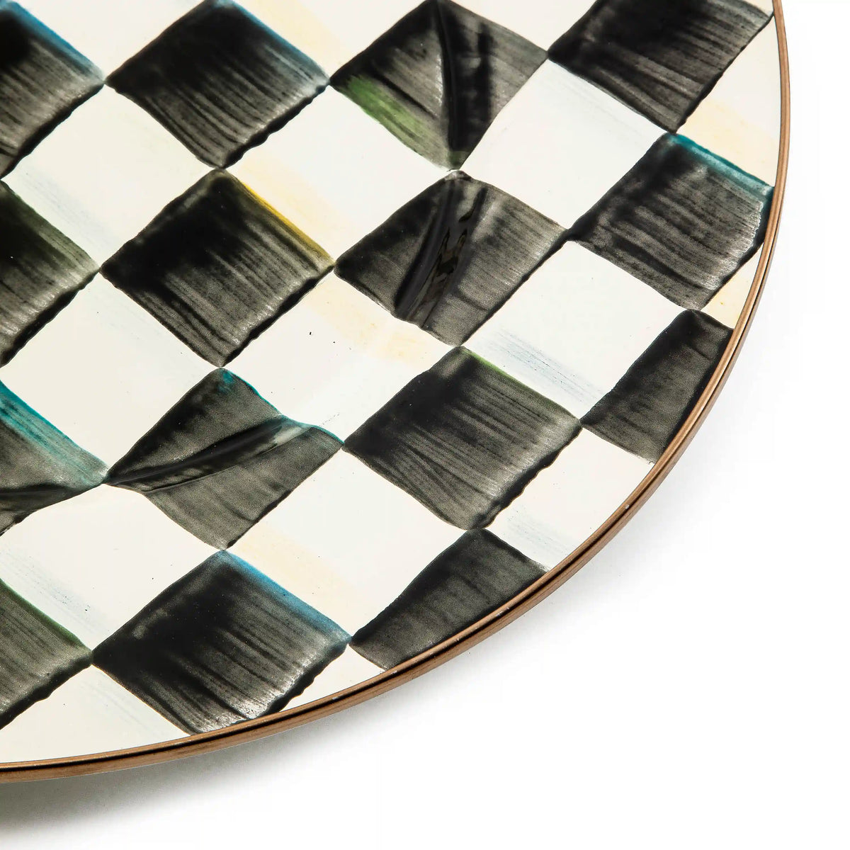 Emerald Check Large Oval Platter