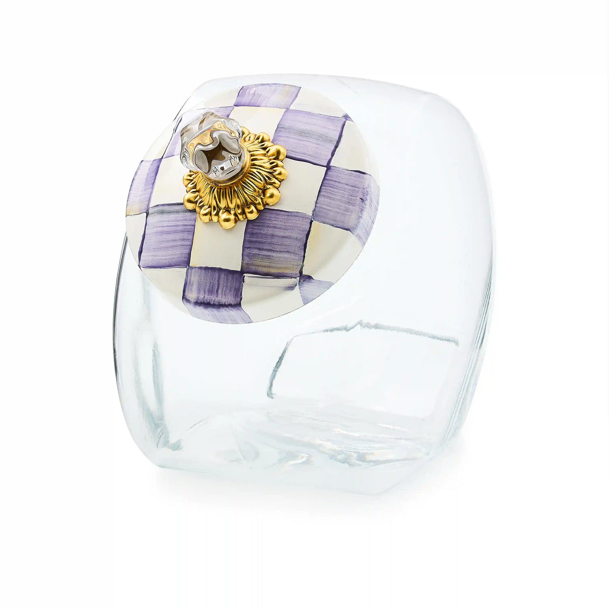 Sweets Jar with Sky Check Lid
