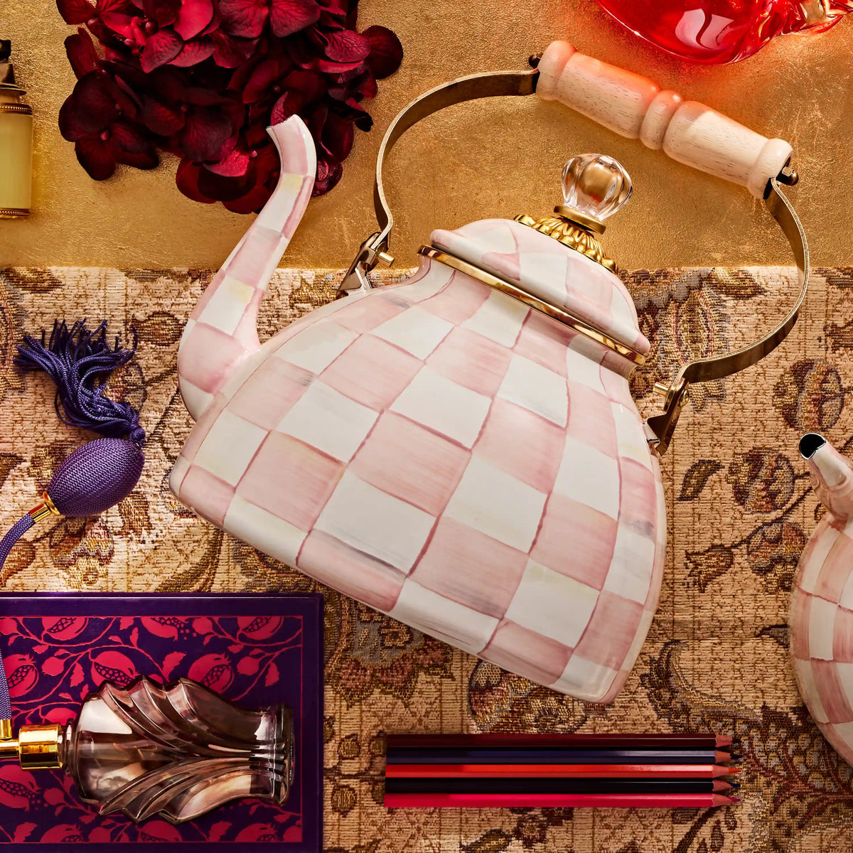 Royal Check 3 Quart Tea Kettle