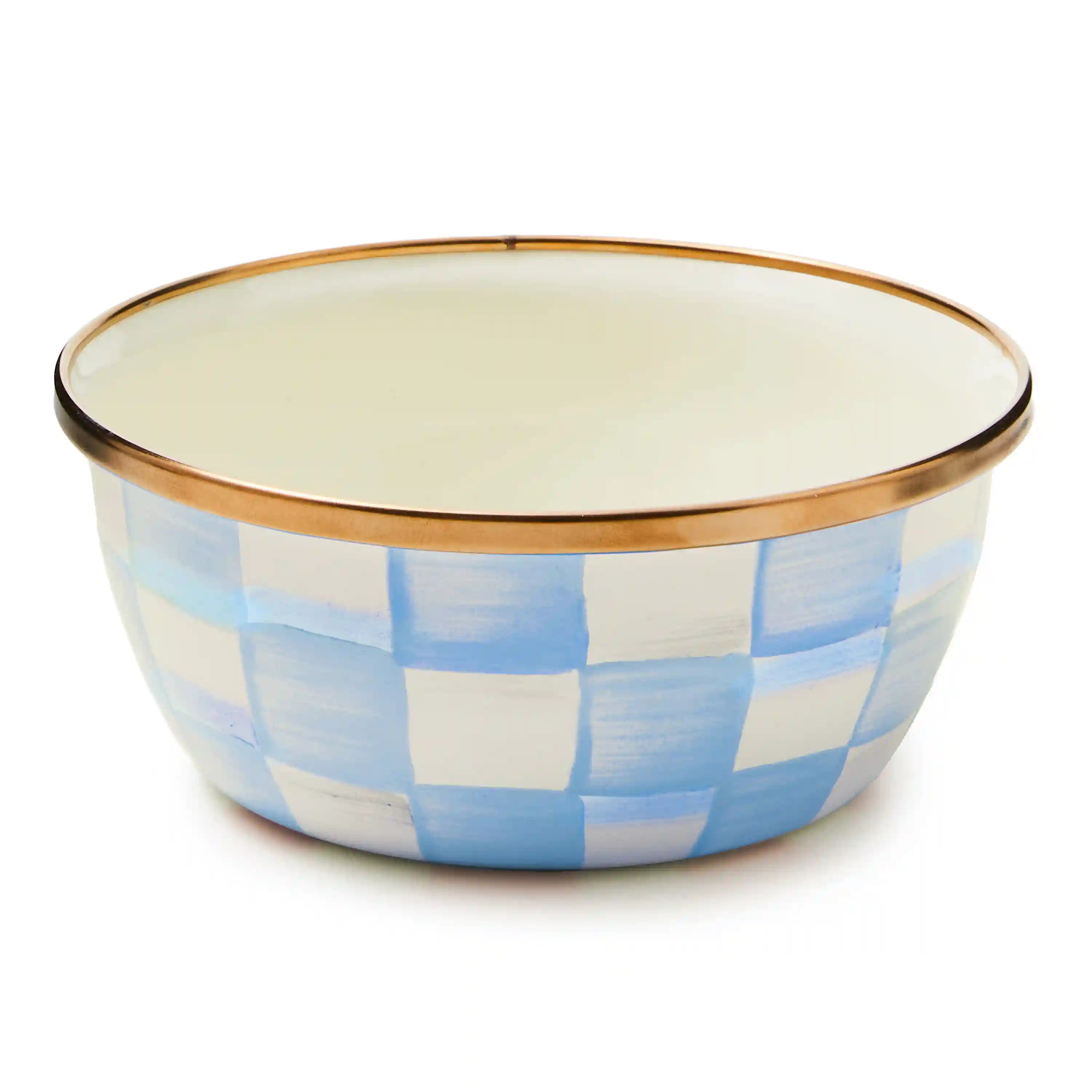 Mocha Check Pinch Bowl
