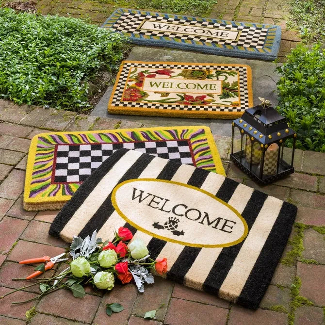 Welcome Awning Stripe Entrance Mat