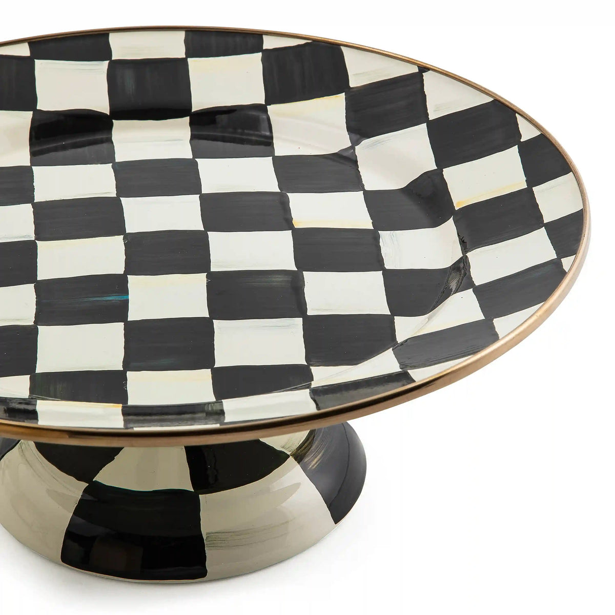 Sky Check Large Pedestal Platter