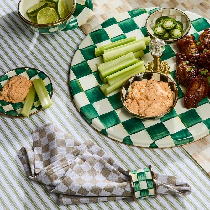 Flax Check Napkin, Set of 4