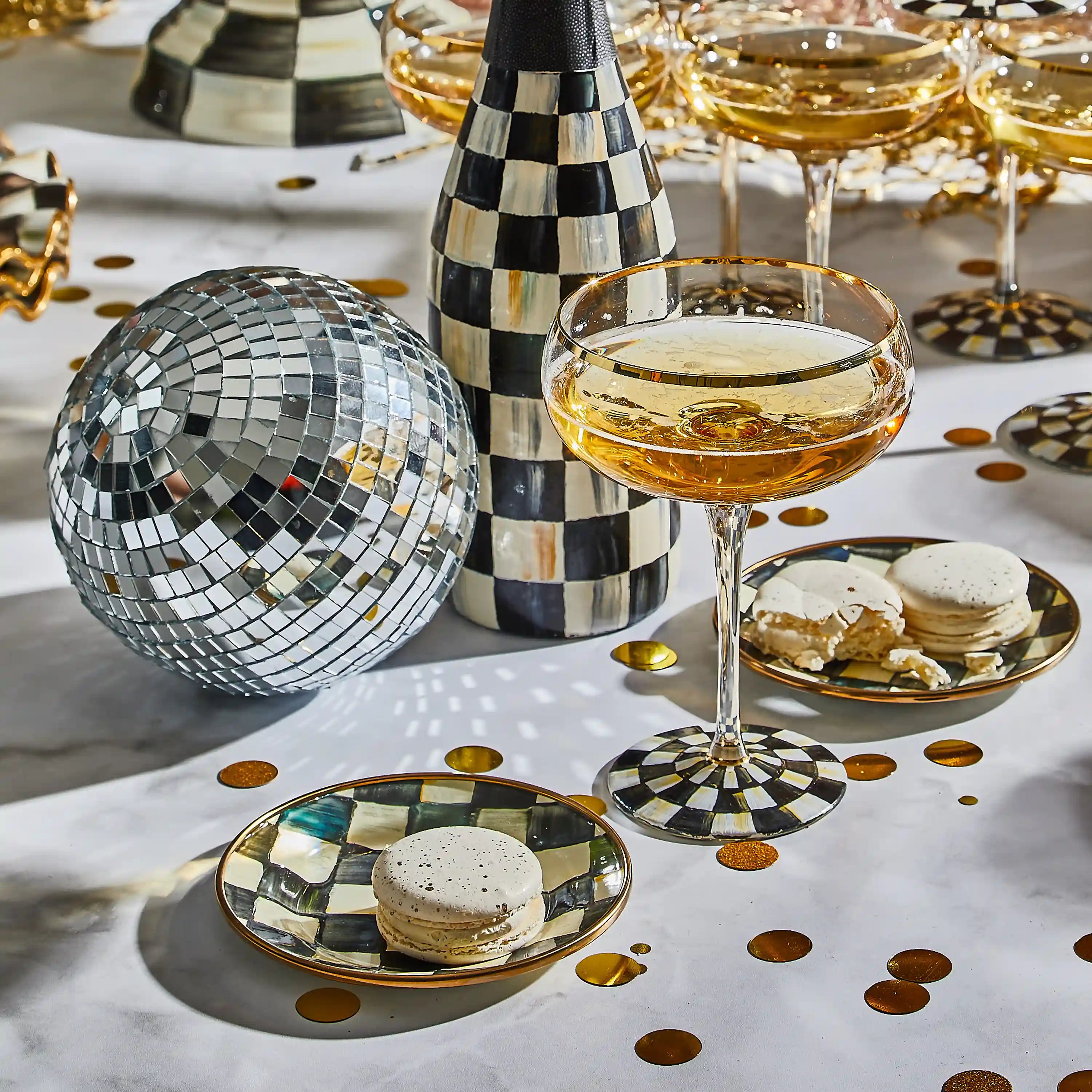 Rosy Check Appetizer Plates, Set of 4
