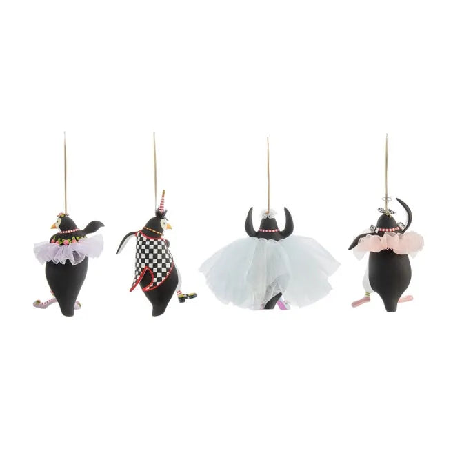 Patience Brewster Penguins En Pointe Ornaments, Set of 4