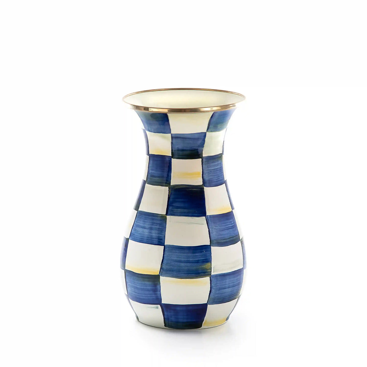 Sterling Check Tall Vase