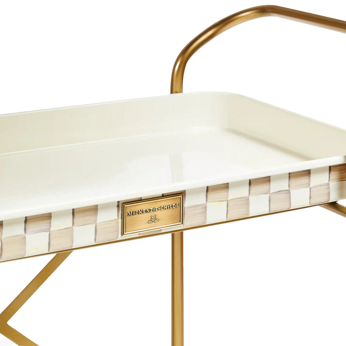 Sterling Check 2-Tier Kitchen Cart