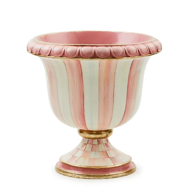 Rosy Stripe Tabletop Urn