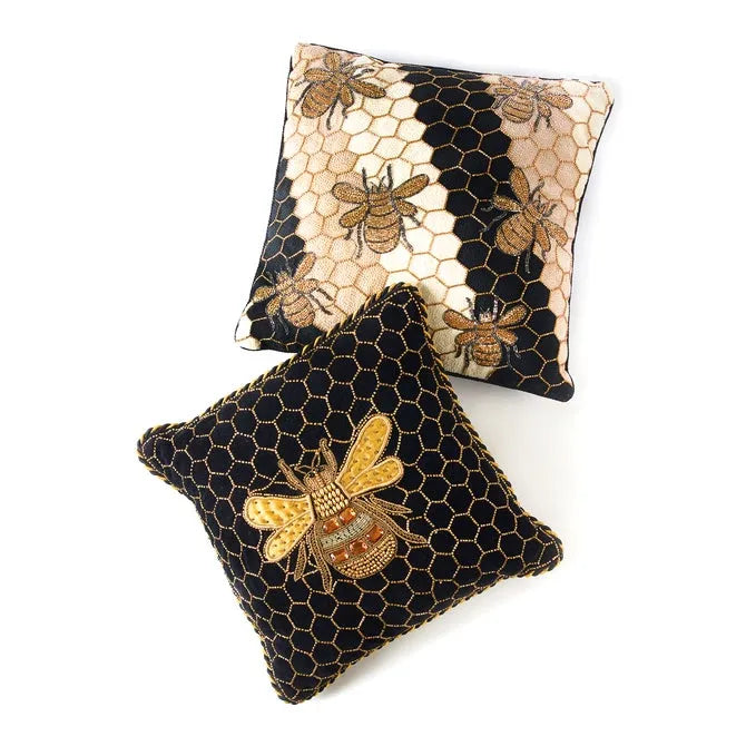 Queen Bee Black Throw Pillow