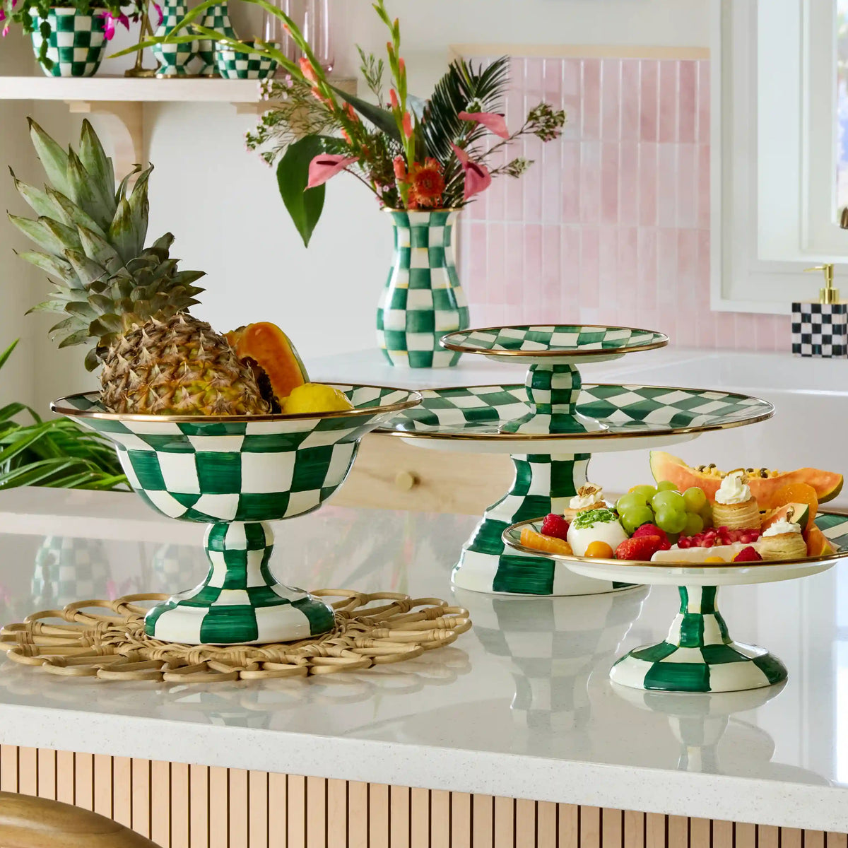 Sterling Check Large Compote