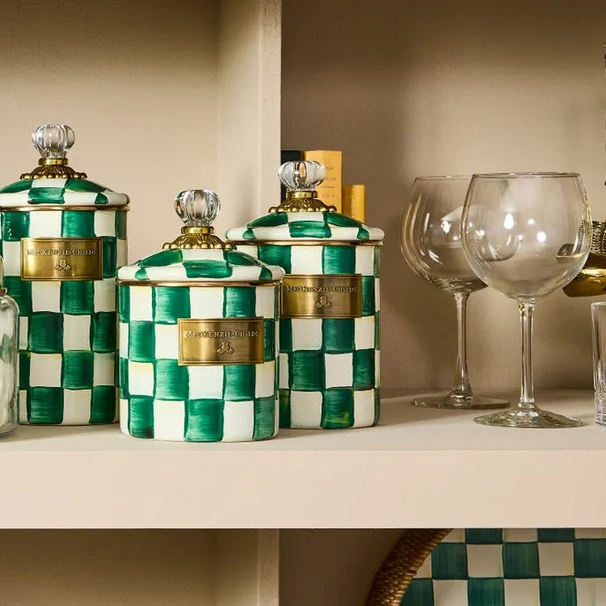 Emerald Check Medium Canister