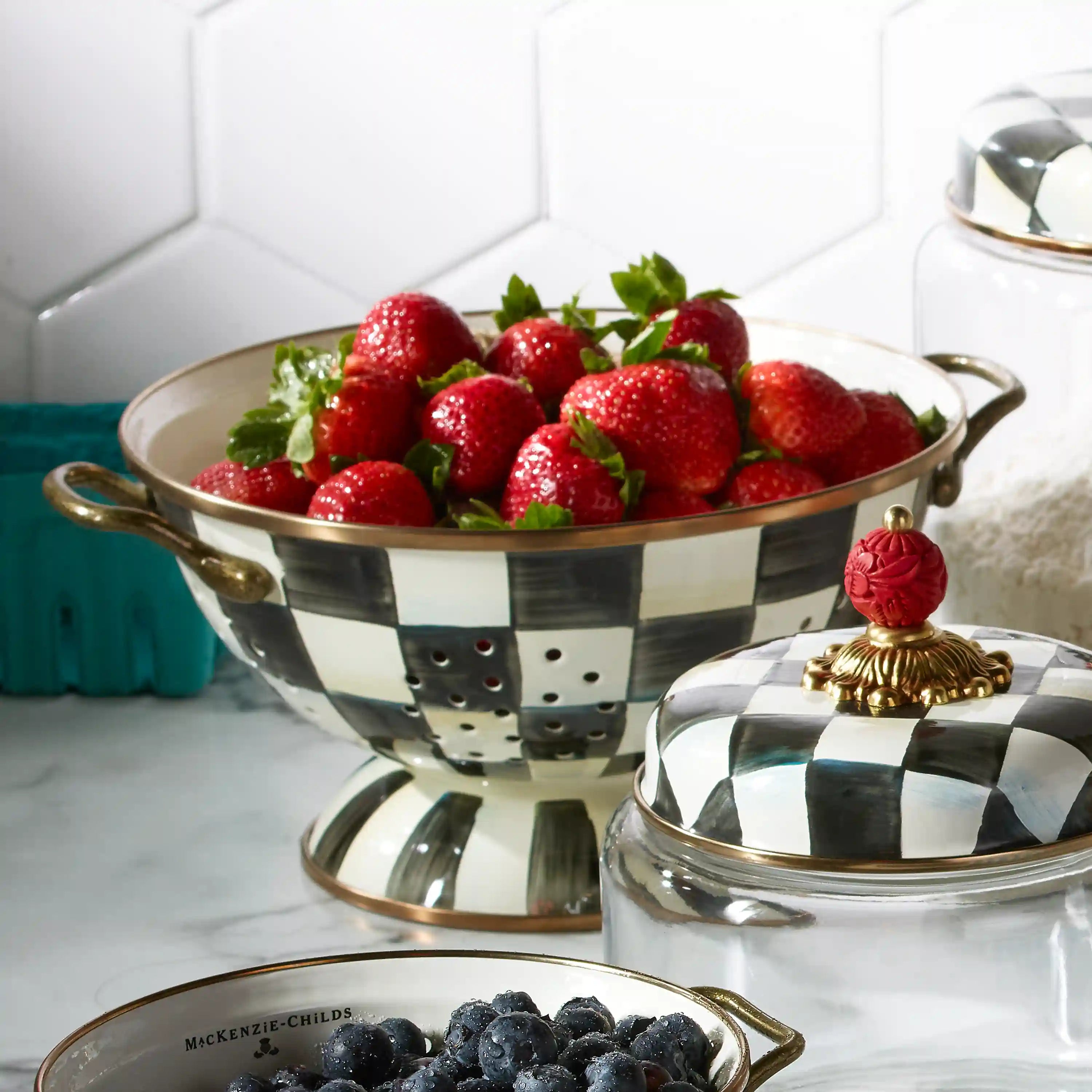 Sterling Check Large Colander