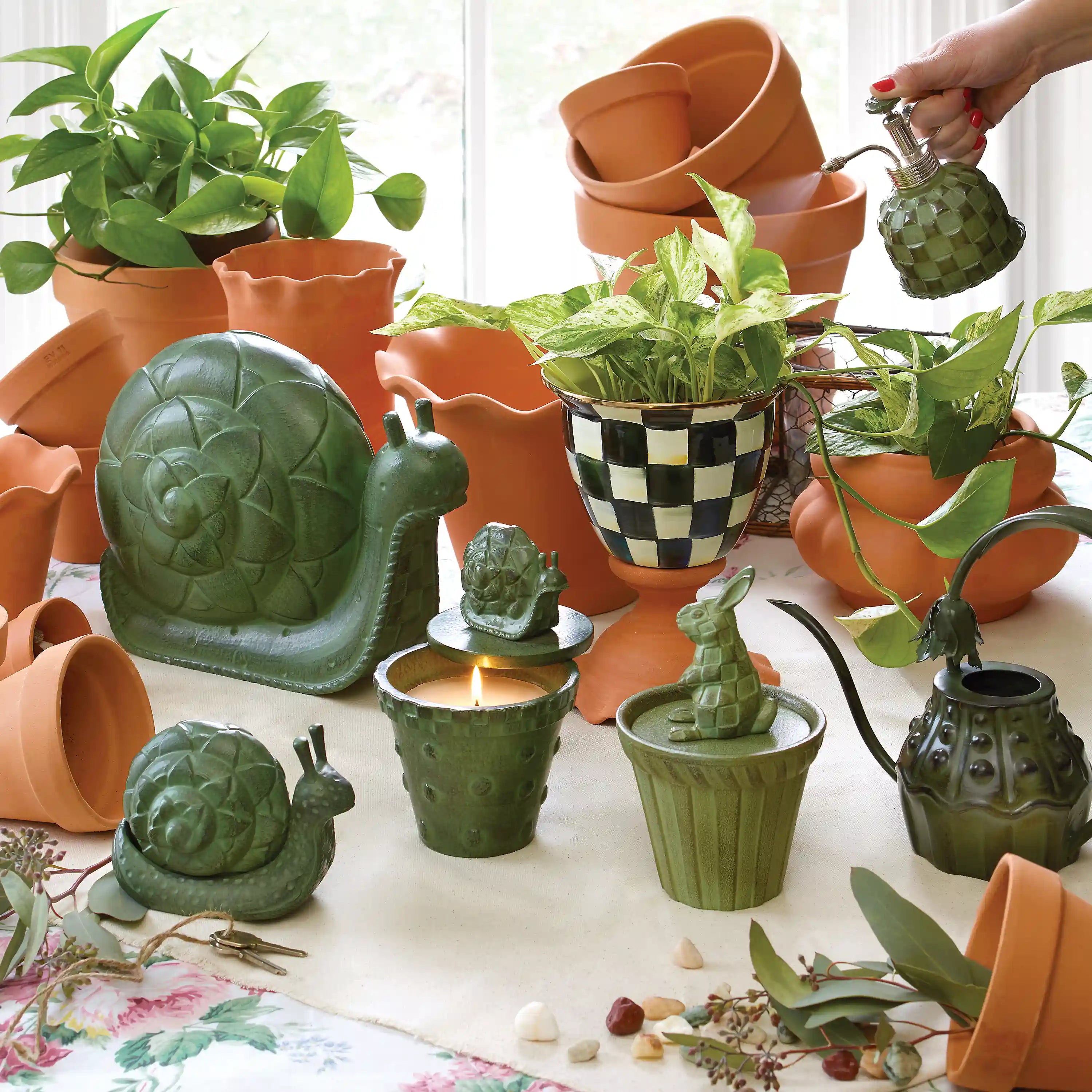 Courtly Check Large Flower Pot