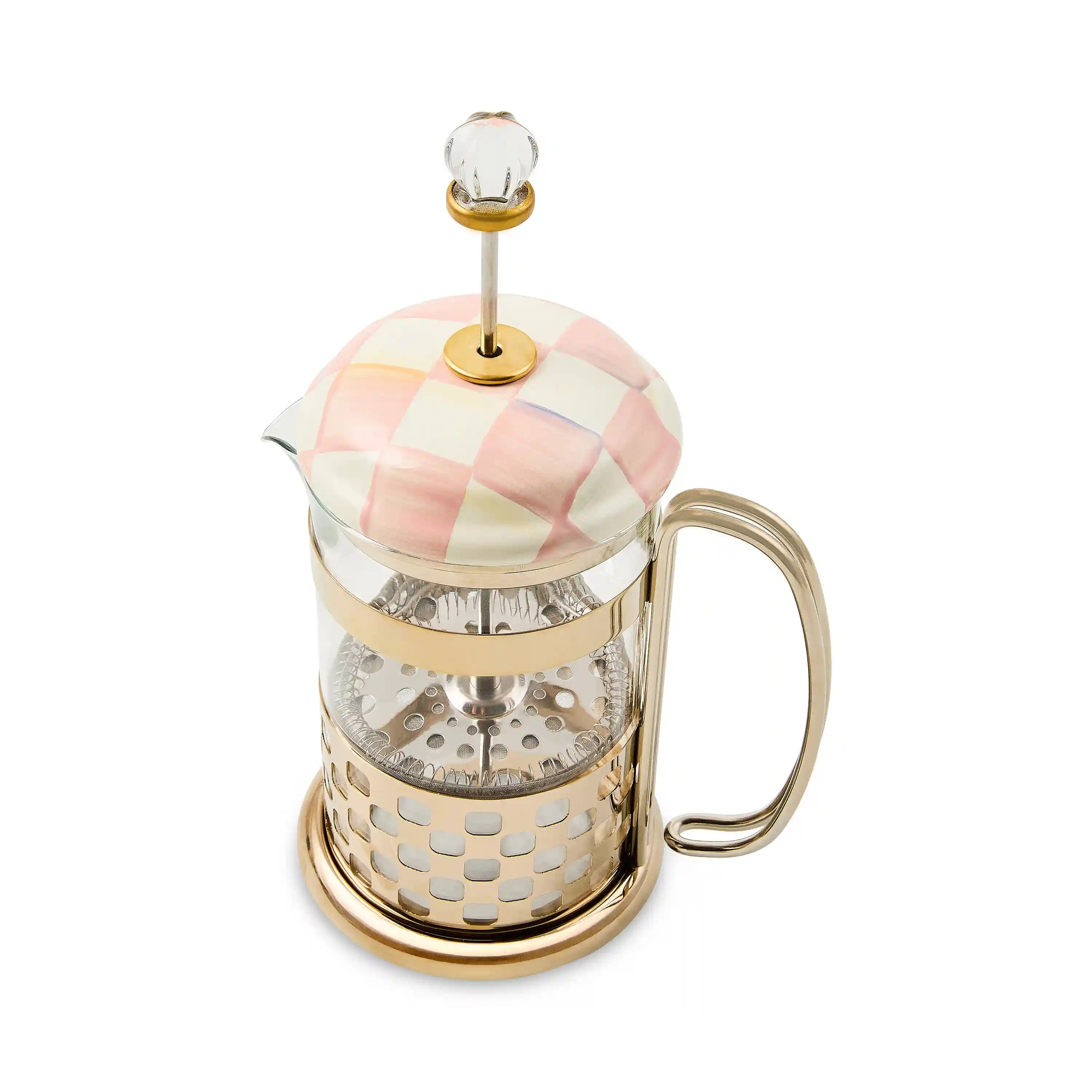 Violet Check French Press