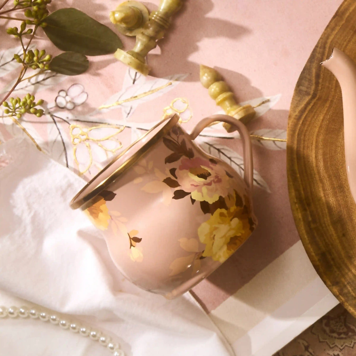 Wild Rose Brown Mug