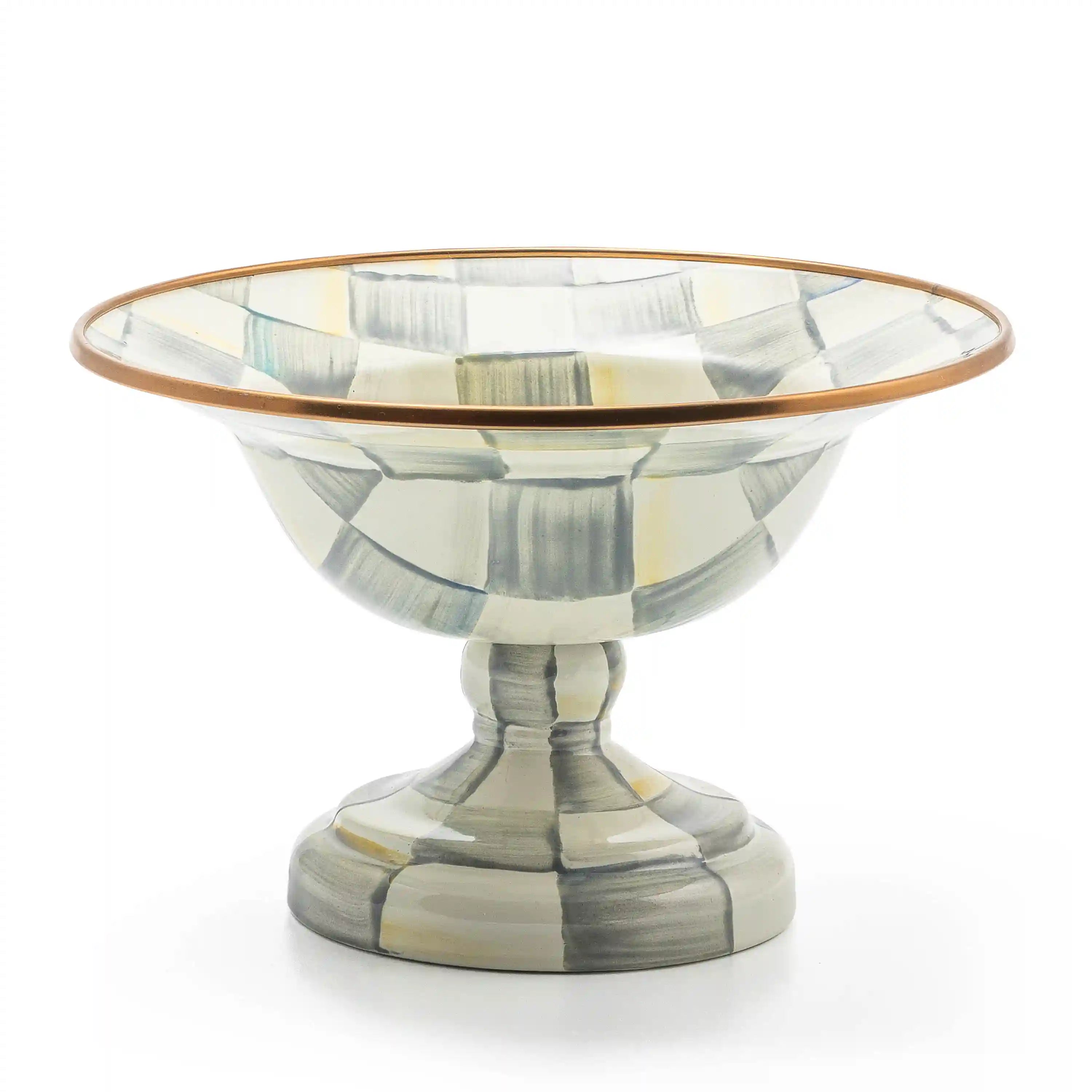 Emerald Check Large Compote