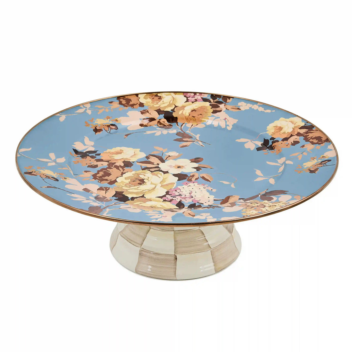 Wild Rose Slate Mini Pedestal Platter