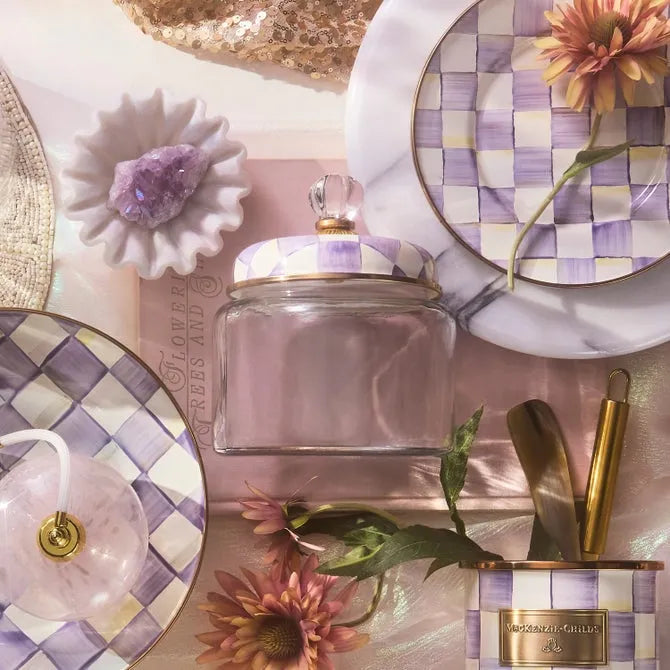 Violet Check Small Kitchen Canister