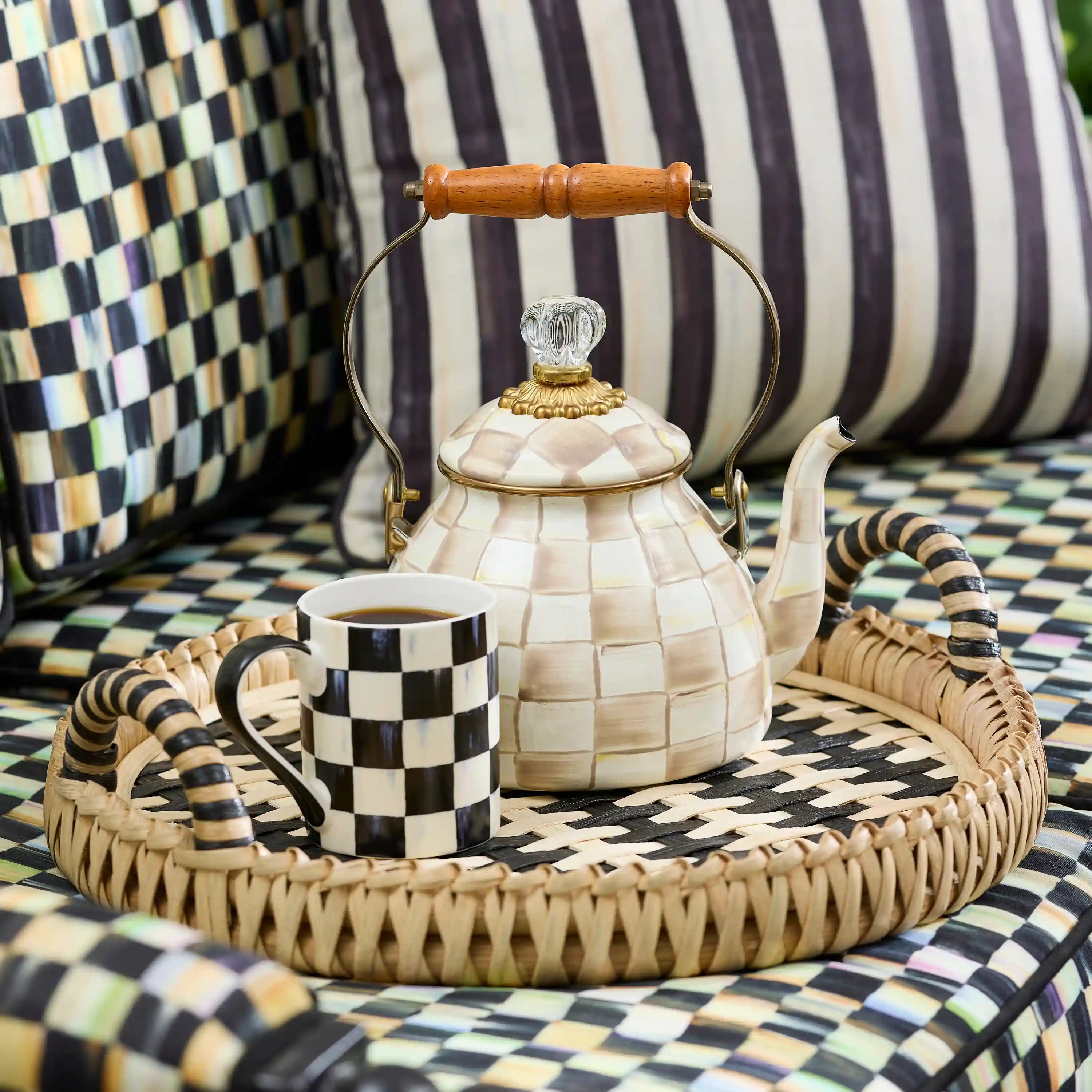 Royal Check Porcelain Mug