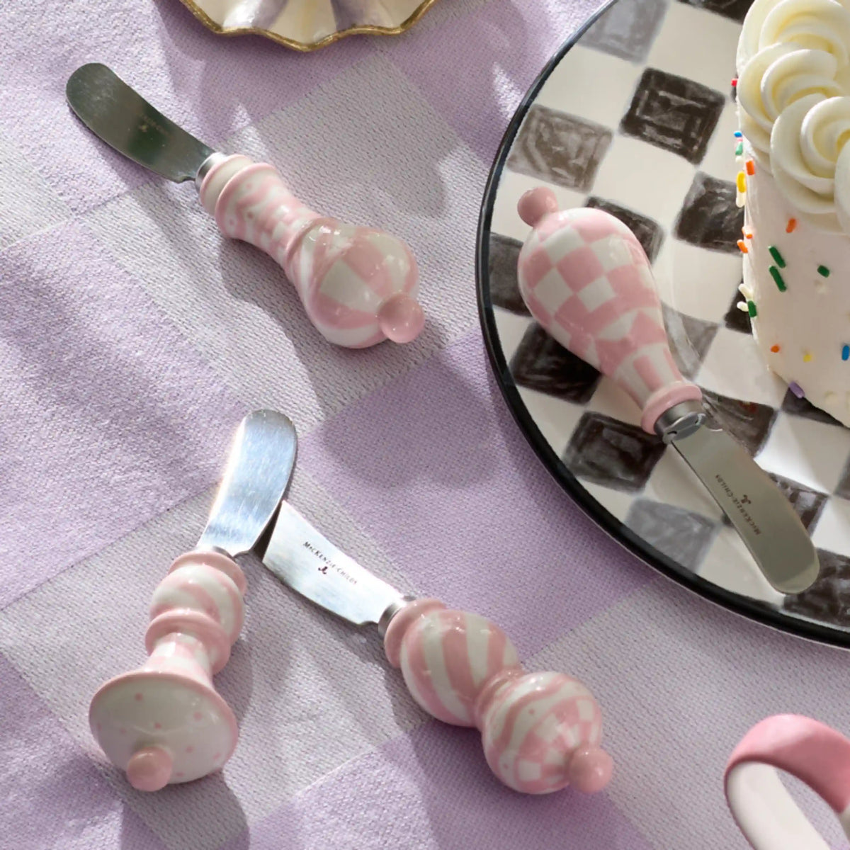 Courtly Check Party Spreaders, Set of 4