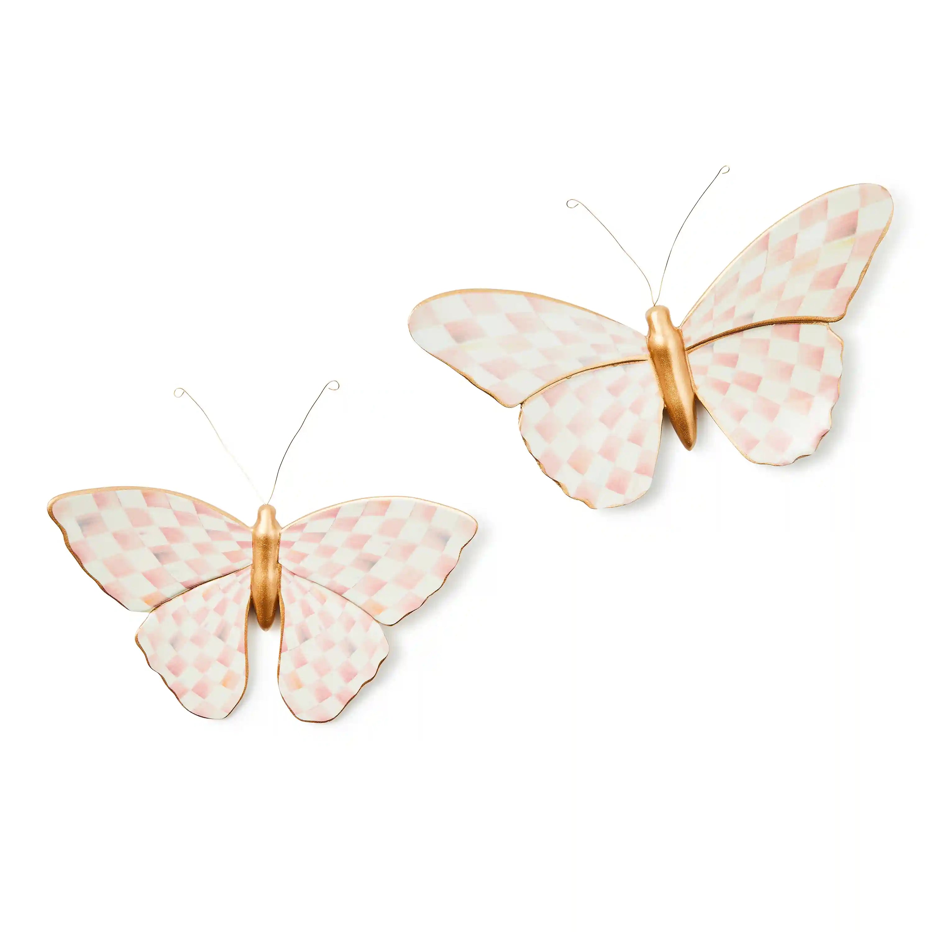Courtly Check Butterfly Wall Decor