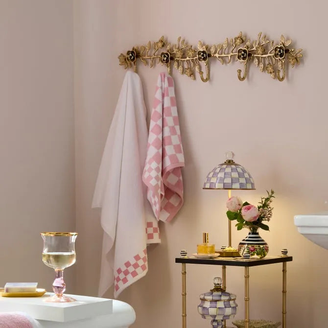 Rosy Check Bath Towel