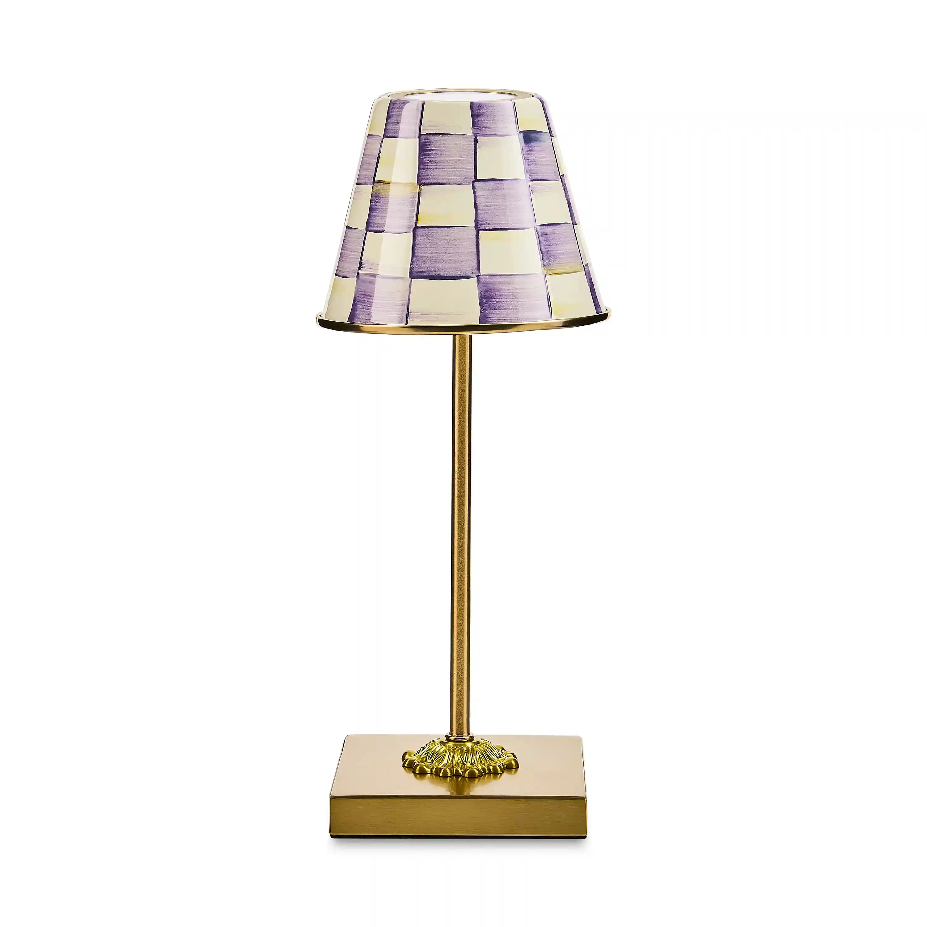 Royal Check LED Rechargeable Cafe Table Lamp