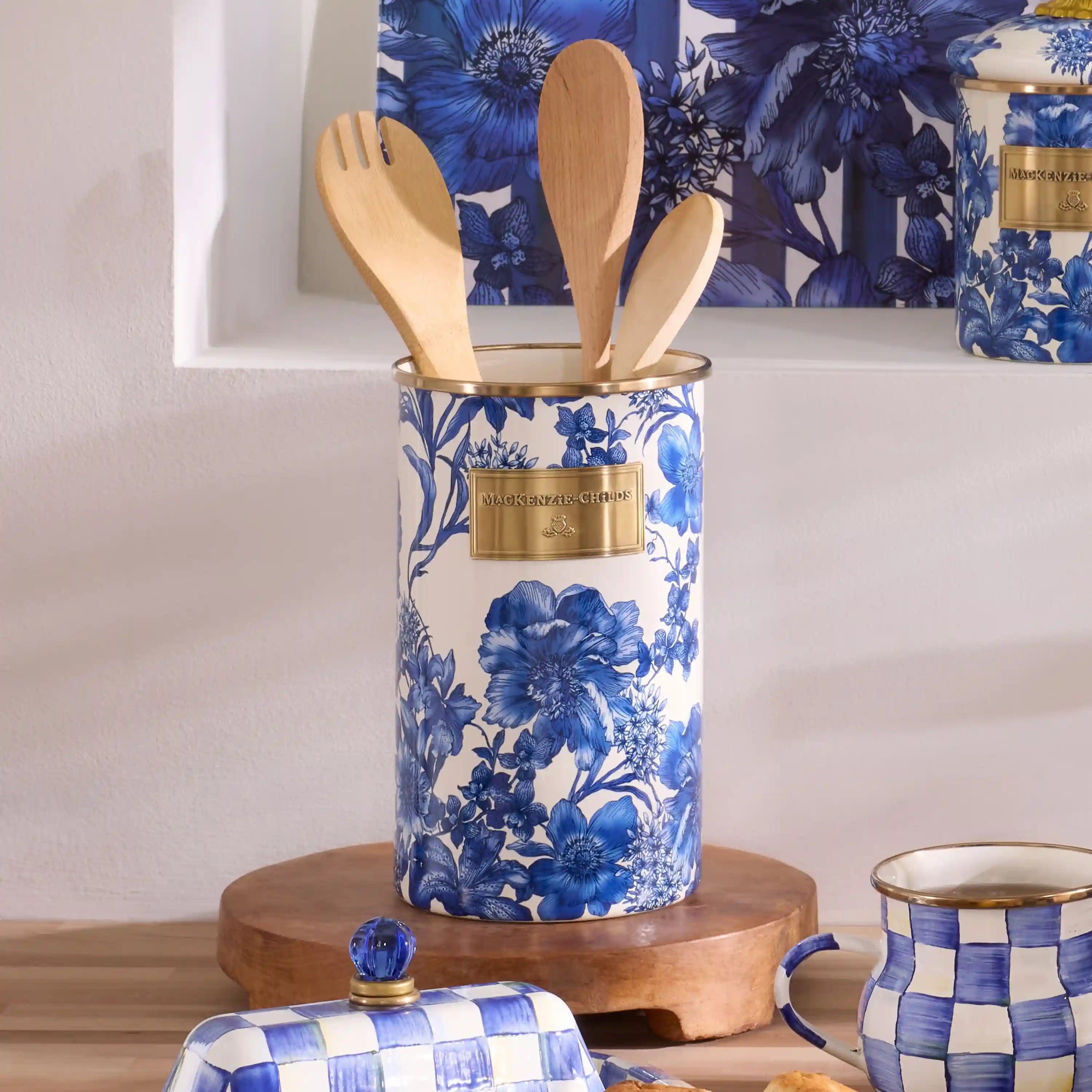 Rosy English Garden Utensil Holder