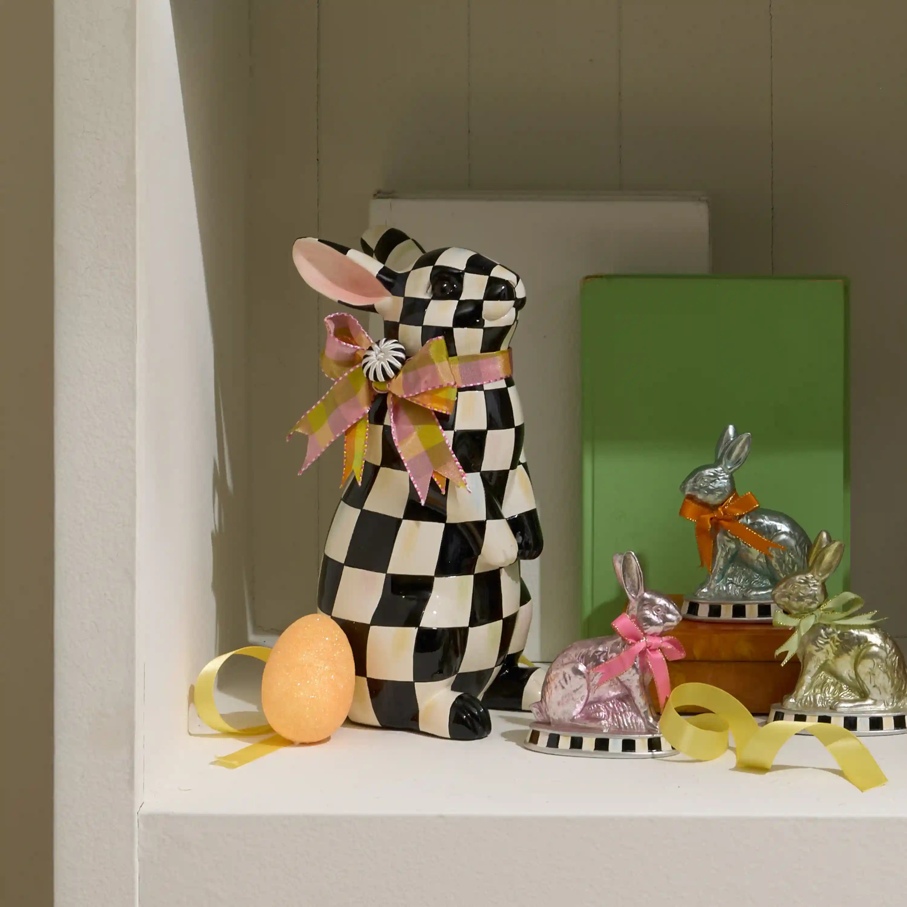 Sterling Check Resting Bunny