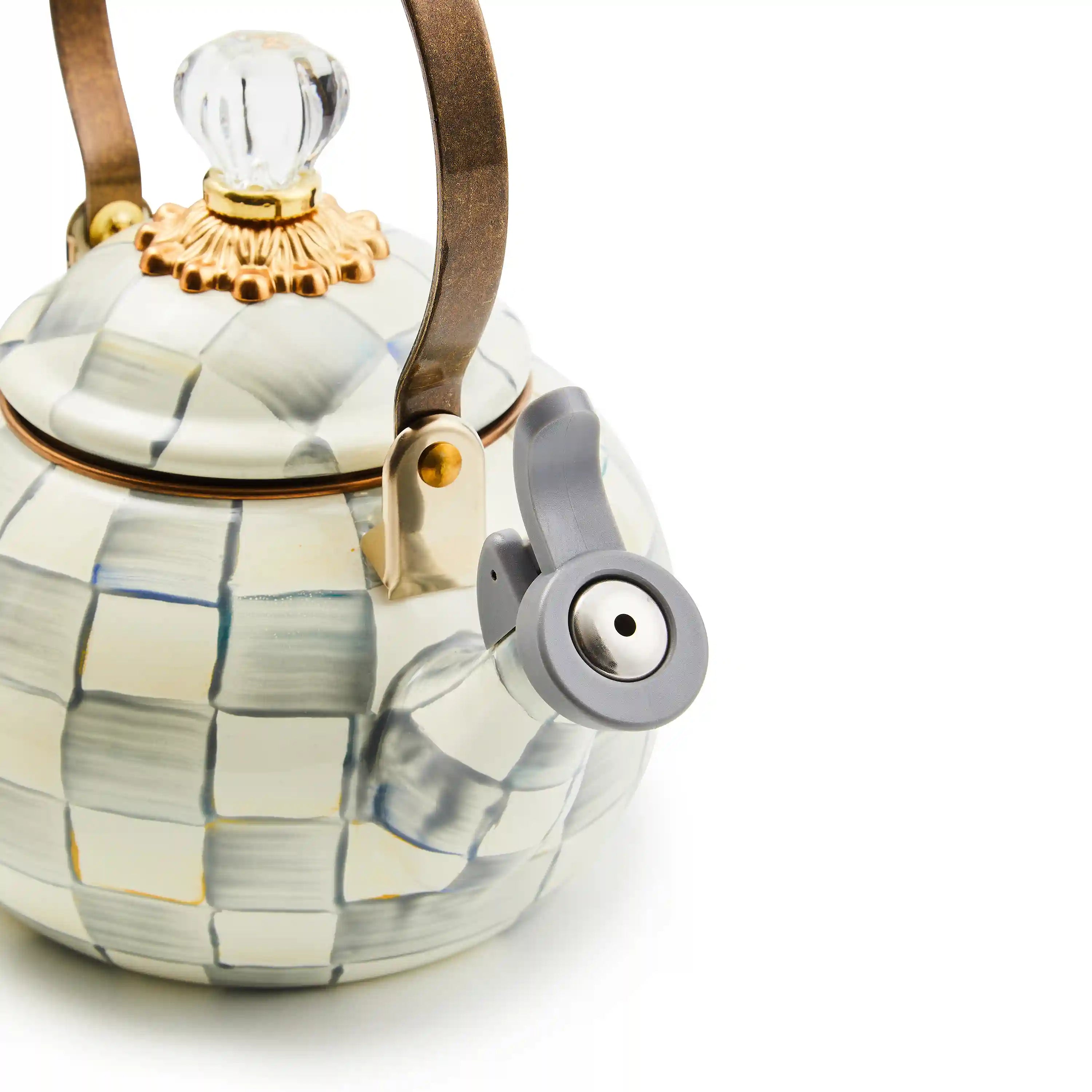 Emerald Check Whistling Tea Kettle