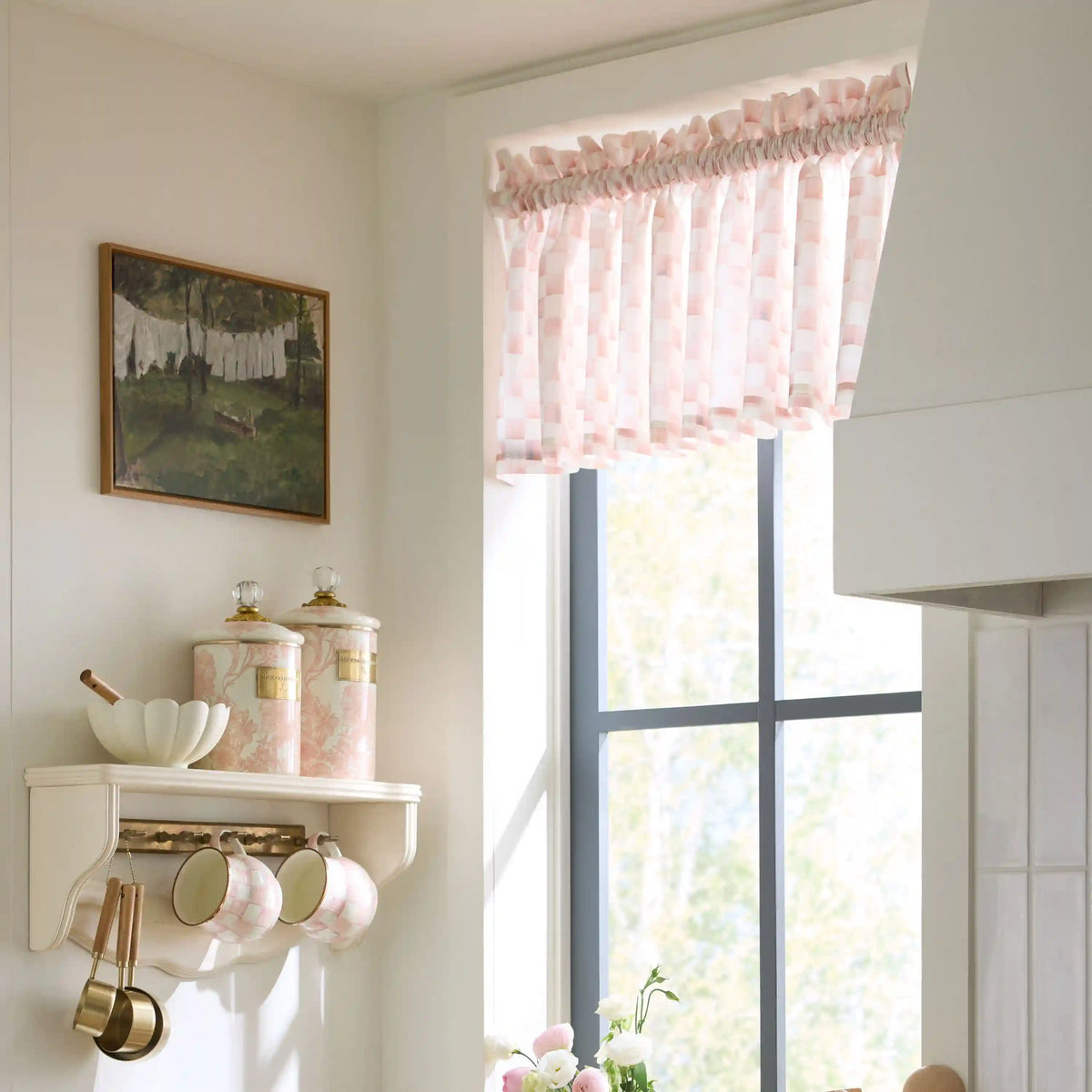 Courtly Check Cafe Valance