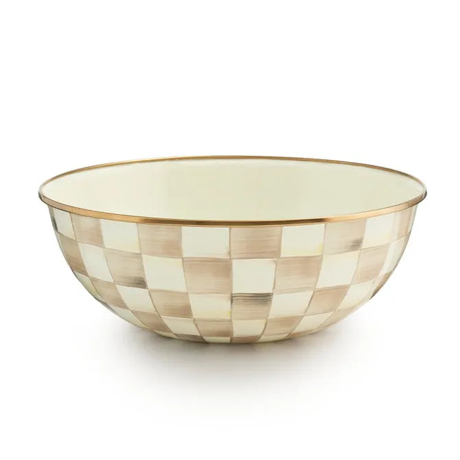 Mocha Check Extra Large Everyday Bowl