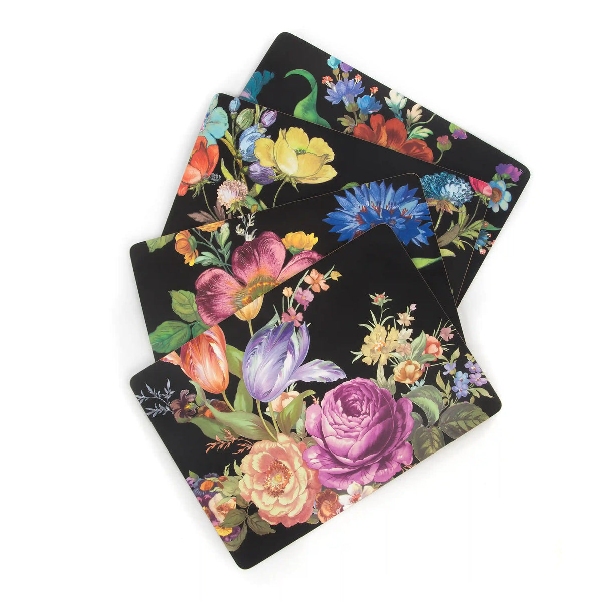 Courtly Flower Market Cork Back Placemats, Set of 4