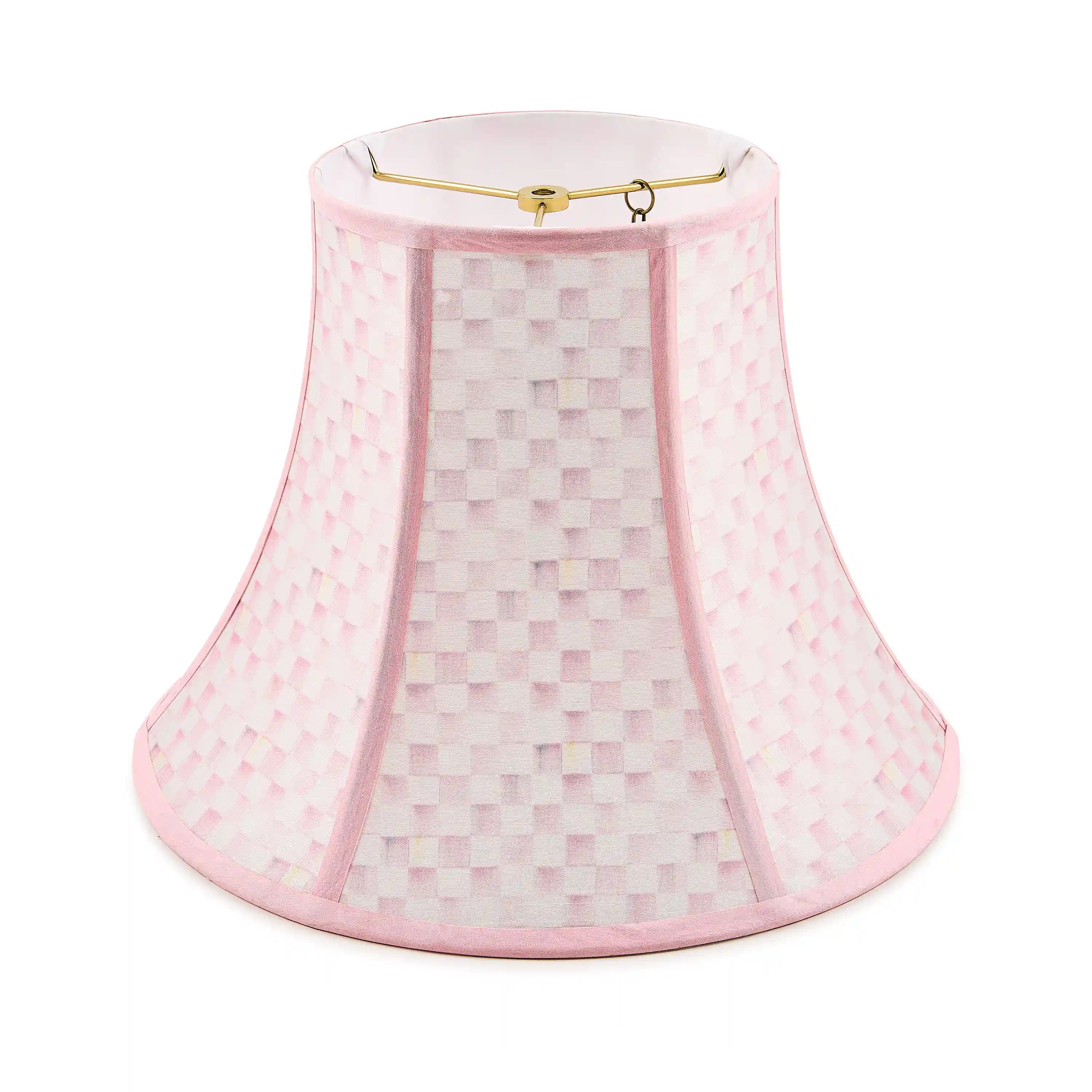 Mocha Check Chandelier Shade