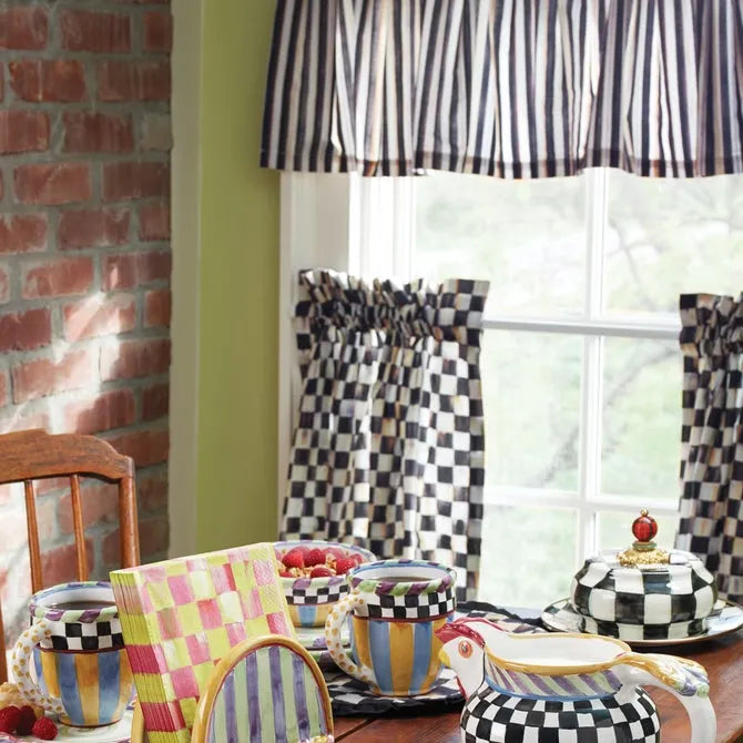 Courtly Check Cafe Curtains, Set of 2