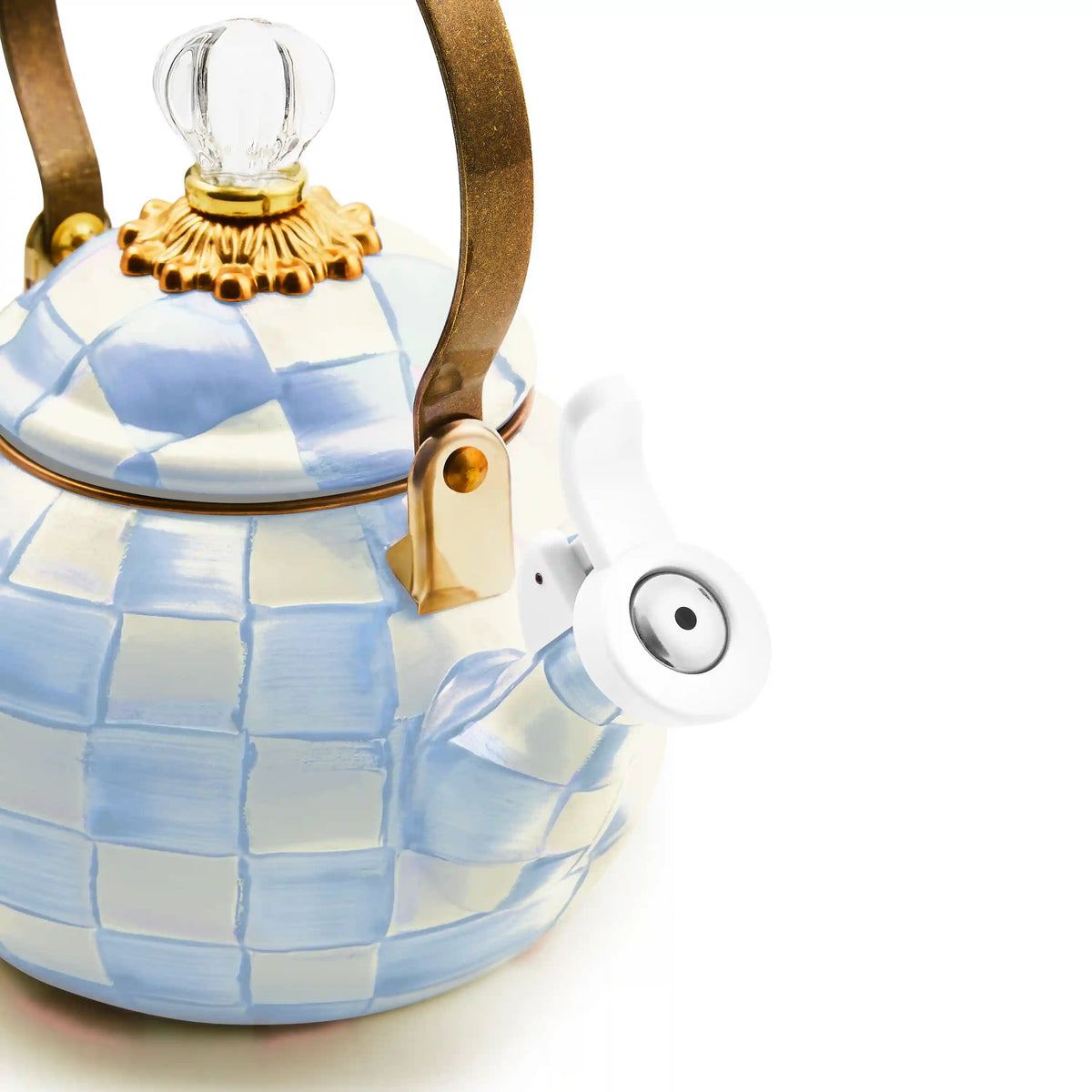 Violet Check Whistling Tea Kettle