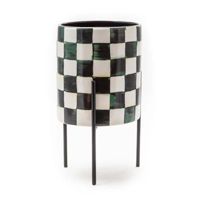Courtly Check Tabletop Planter