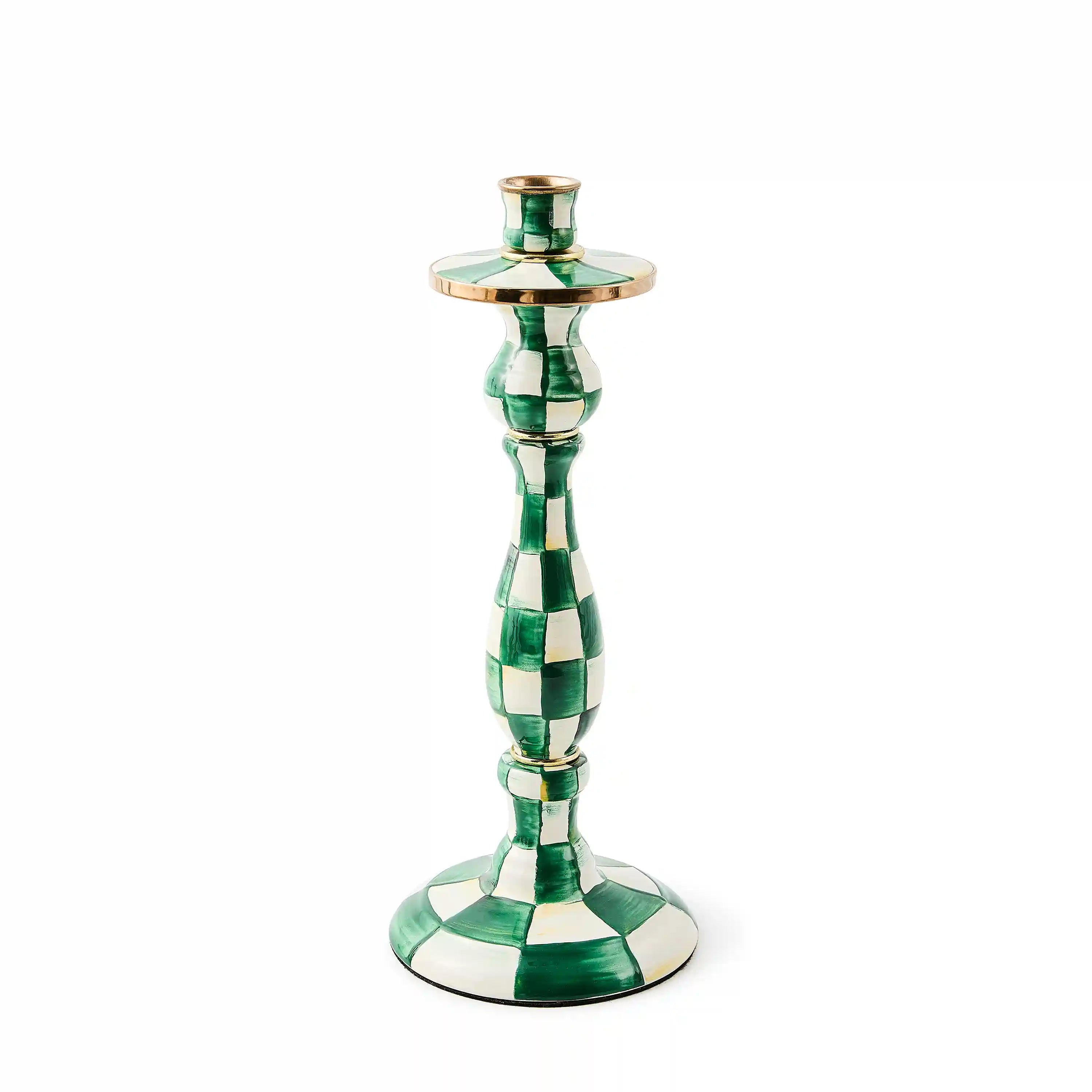 Mocha Check Medium Candlestick