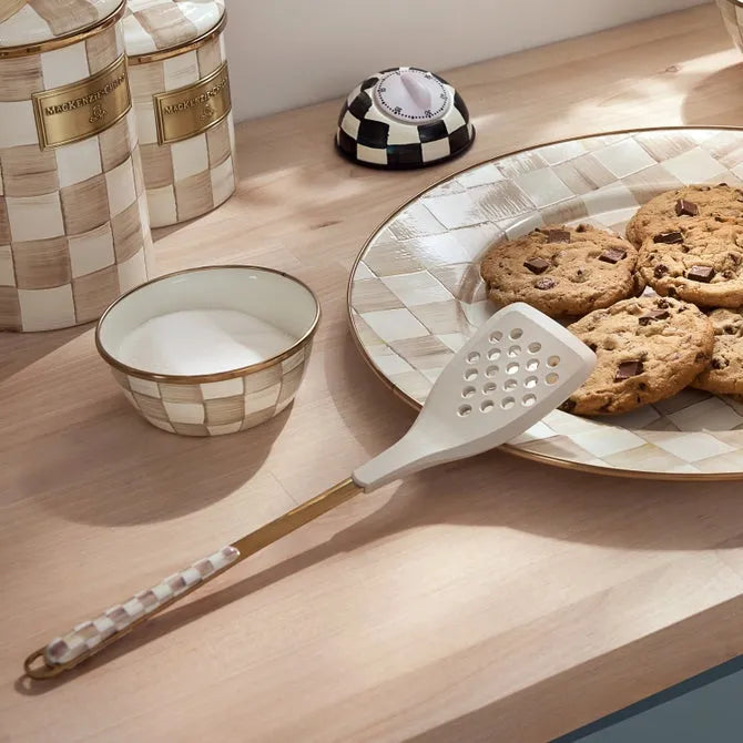 Mocha Check Slotted Spatula